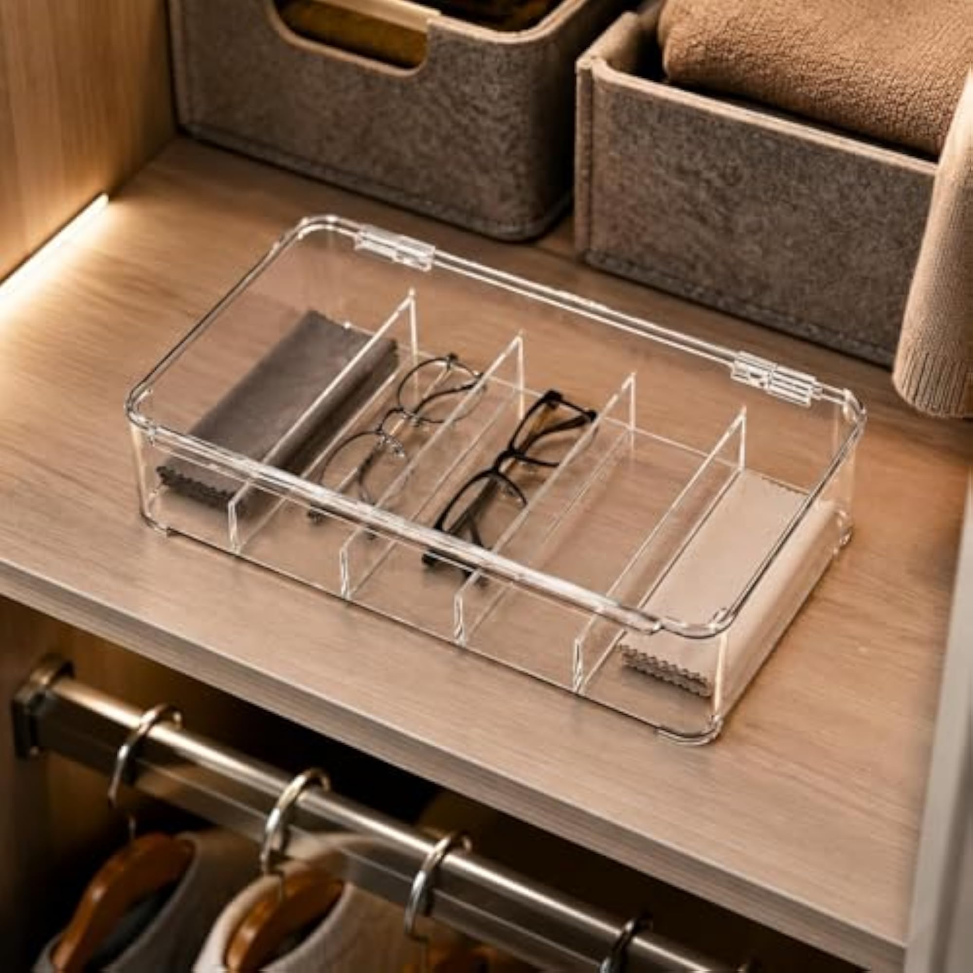 Clear Transparent Drawer Organizer Cosmetic Storage Box